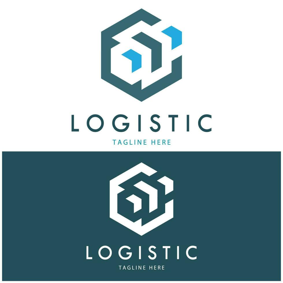 logística logo icono ilustración vector diseño distribución símbolo entrega de bienes economía finanzas