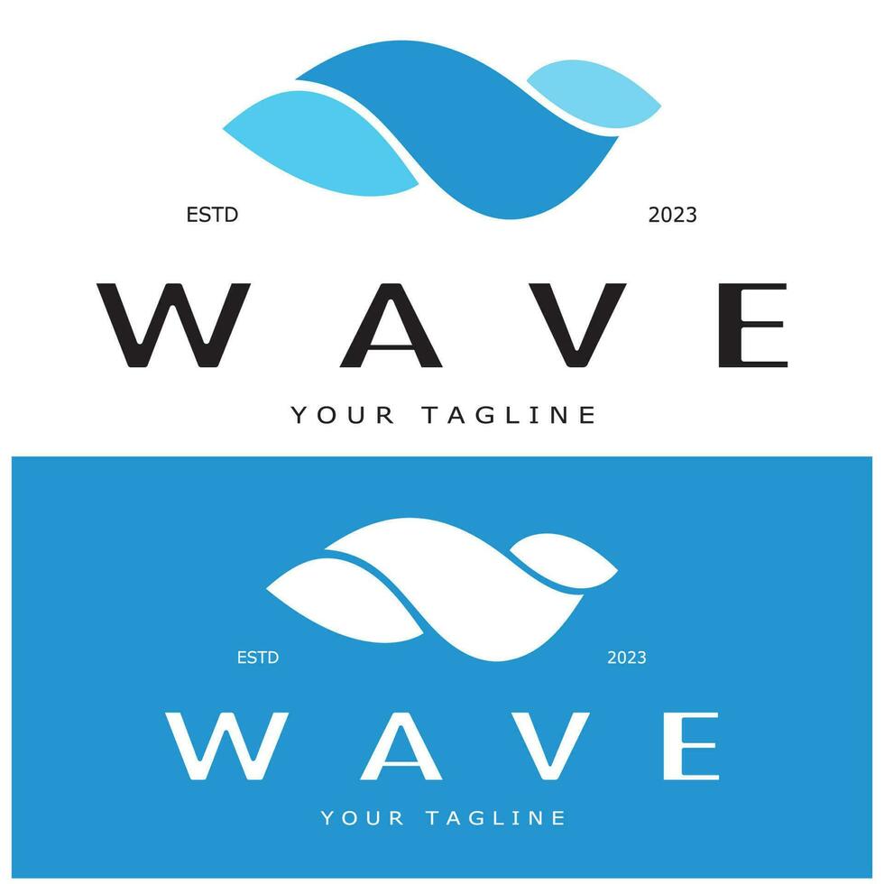 Water wave icon vector