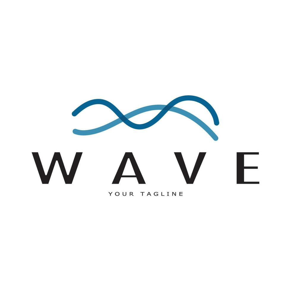 Water wave icon vector