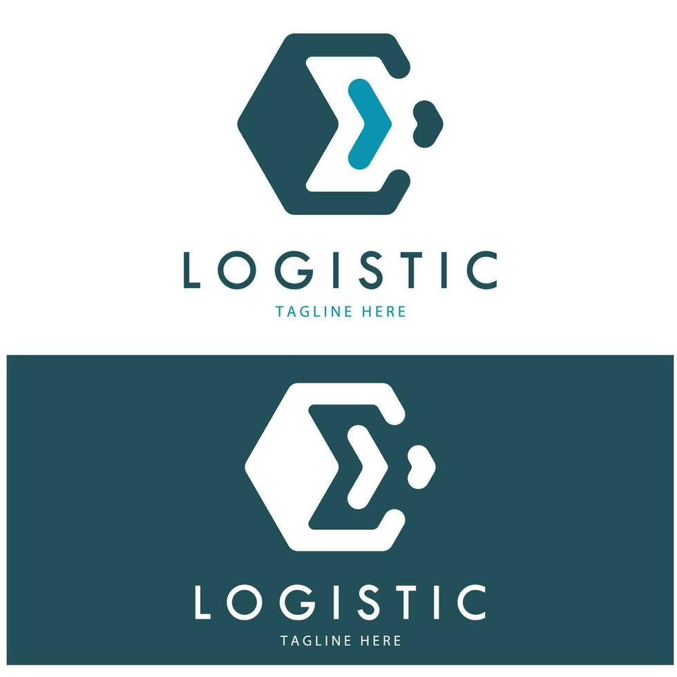 logística logo icono ilustración vector diseño distribución símbolo entrega de bienes economía finanzas