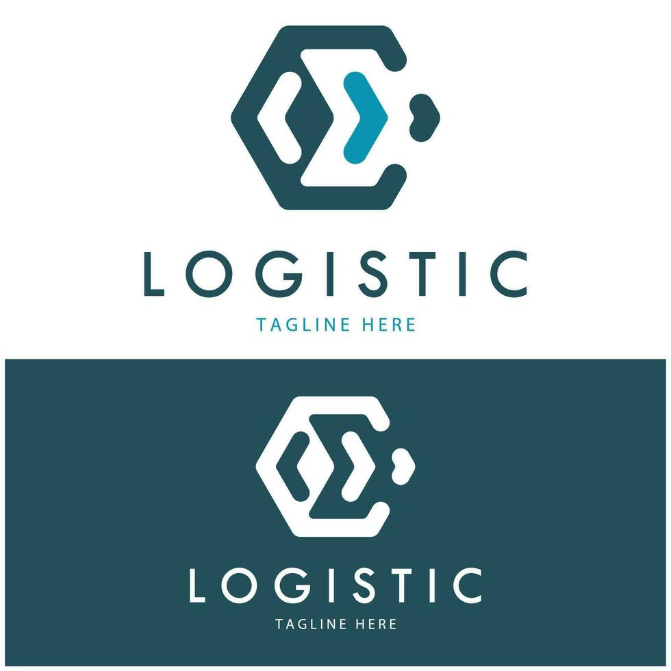 logística logo icono ilustración vector diseño distribución símbolo entrega de bienes economía finanzas