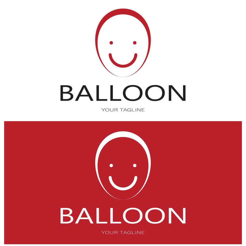 sencillo globo logo, para niños evento, juguete comercio, cumpleaños, fiesta vector