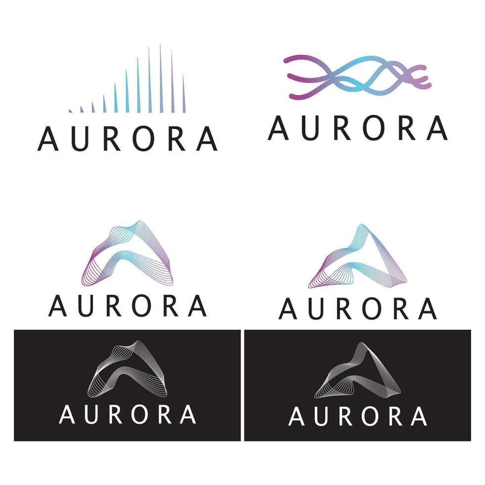 aurora logo design icon illustration vector template