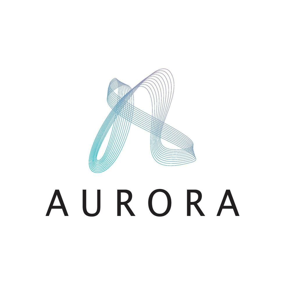 aurora logo design icon illustration vector template