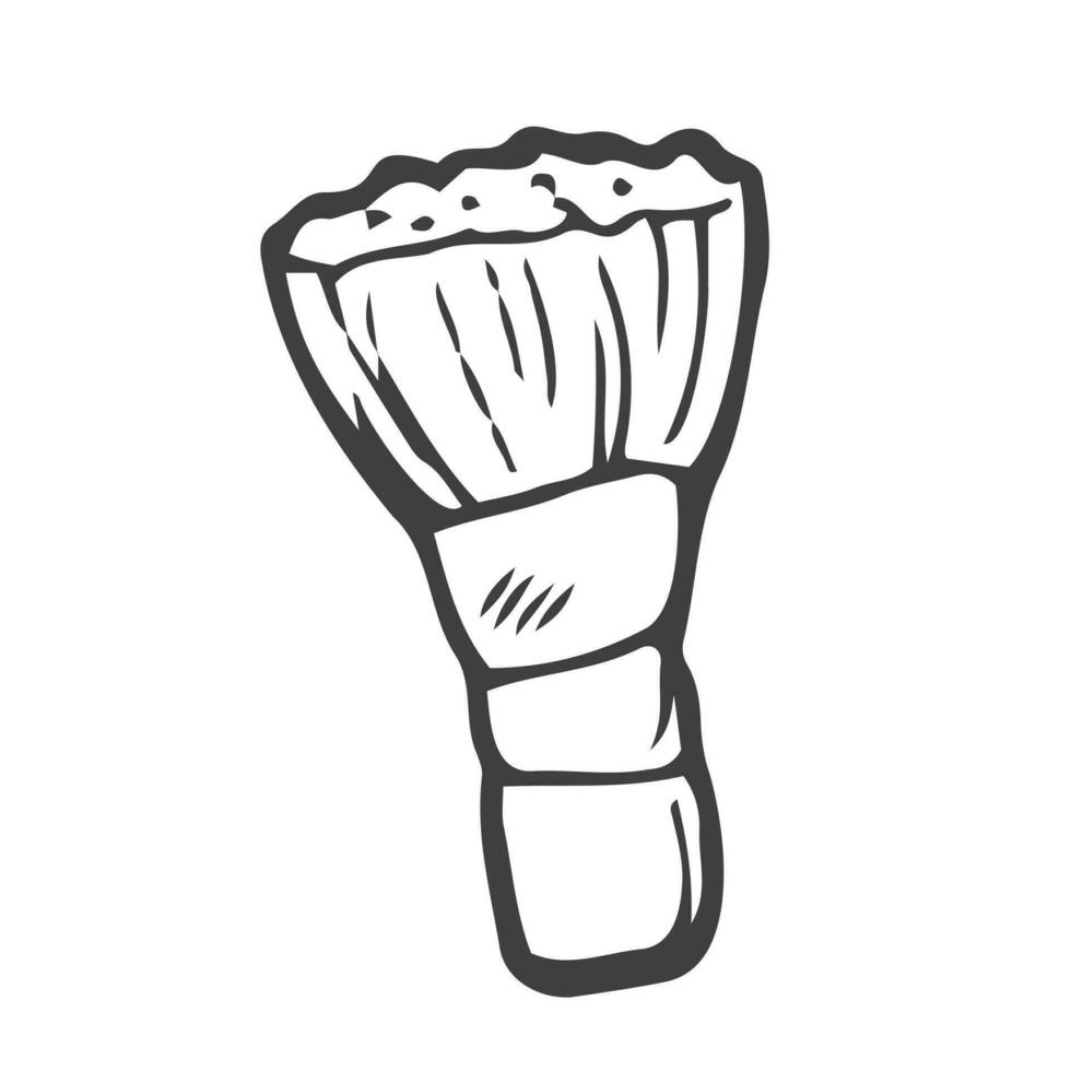 Doodle shaving brush doodle icon. Vector sketch
