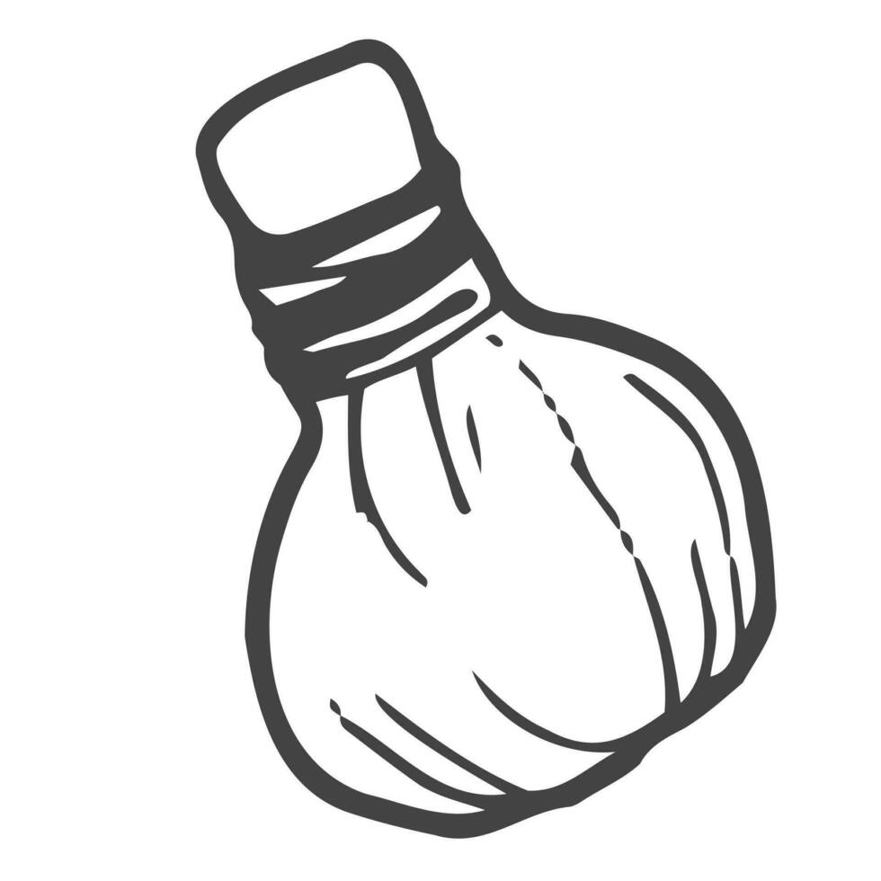 Doodle herbal bags for massage outline icon. Element of spa for mobile concept and web apps icon. Outline, thin line icon for website design and development, app development vector