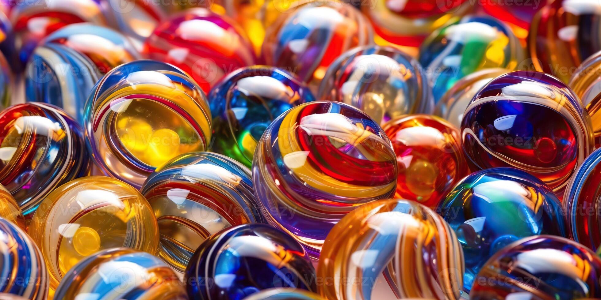 . . Graphic vibrant pattern of colorful circle ball marbles. Graphic Art photo