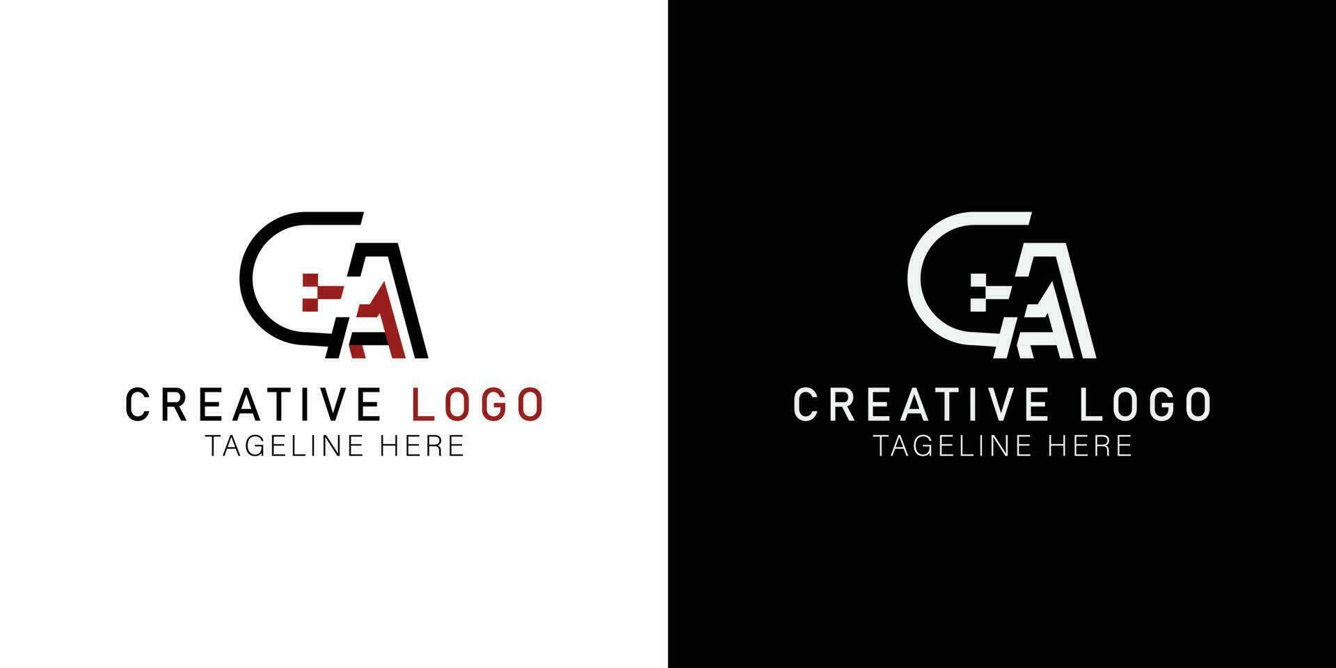 Letters abstract logo Initials GA, AG. monogram logo concept. simple design editable. vector illustration