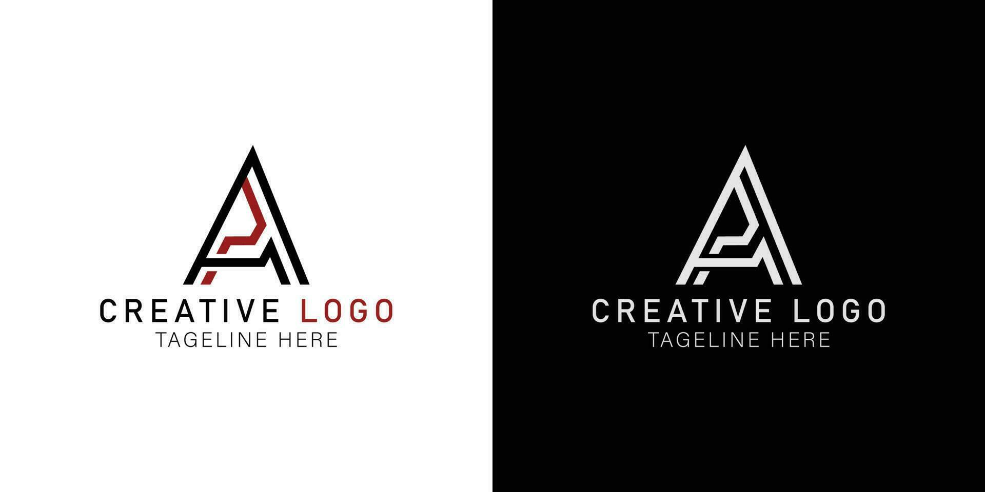 Letters abstract logo A, PA, AP. monogram logo concept. simple design editable. vector
