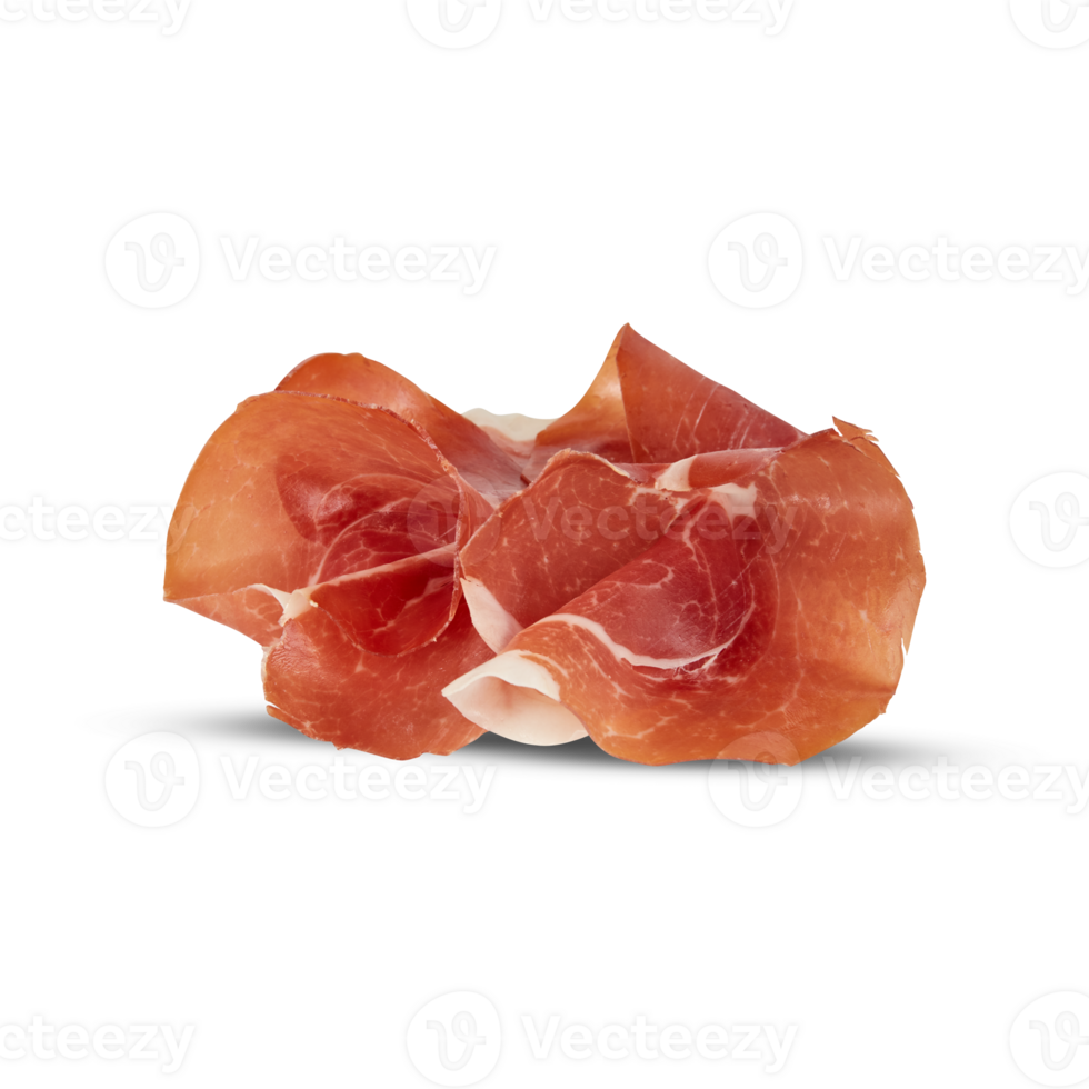 Sliced pork and bacon isolated transparent background png