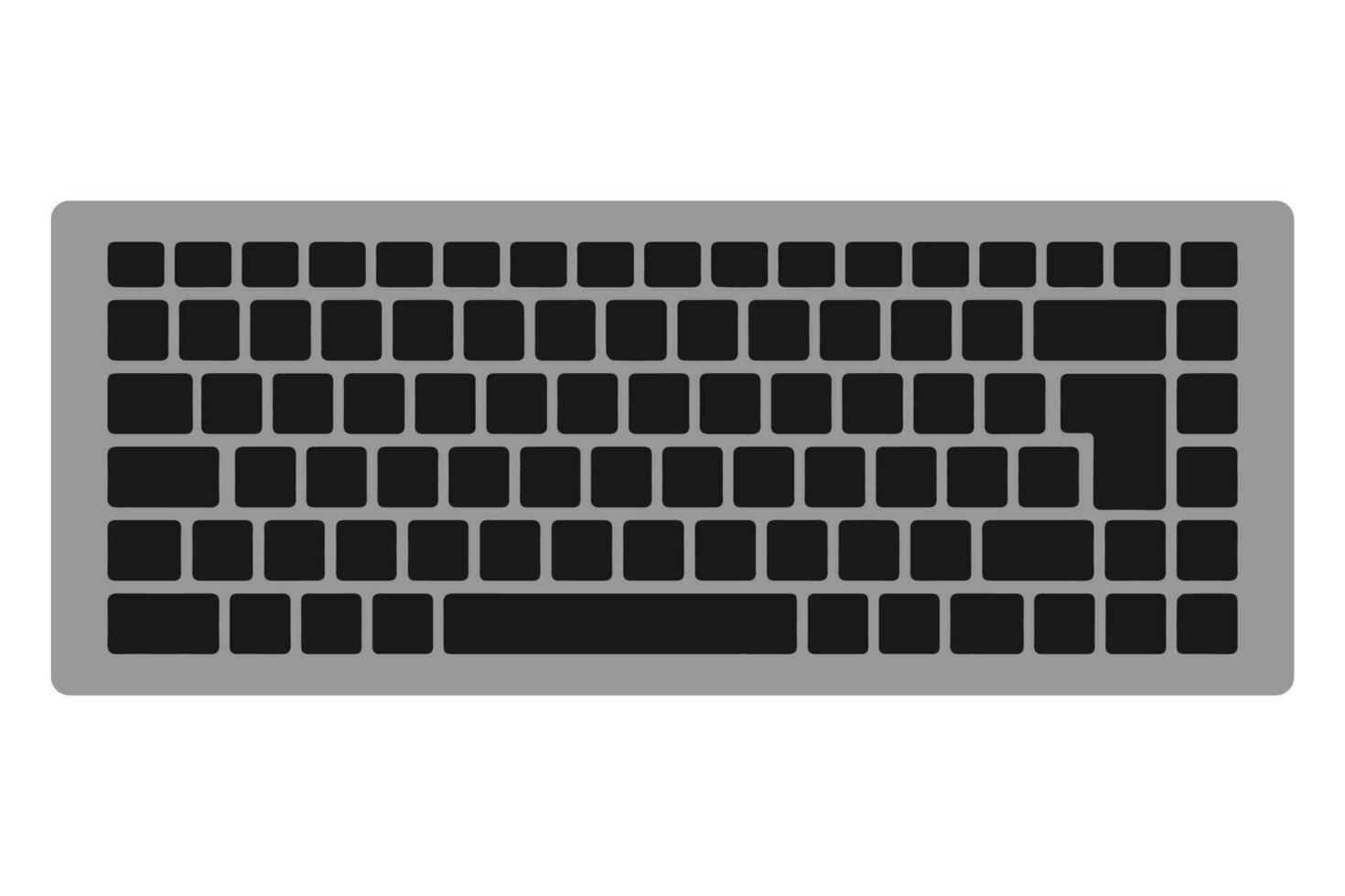 teclado plano diseño vector