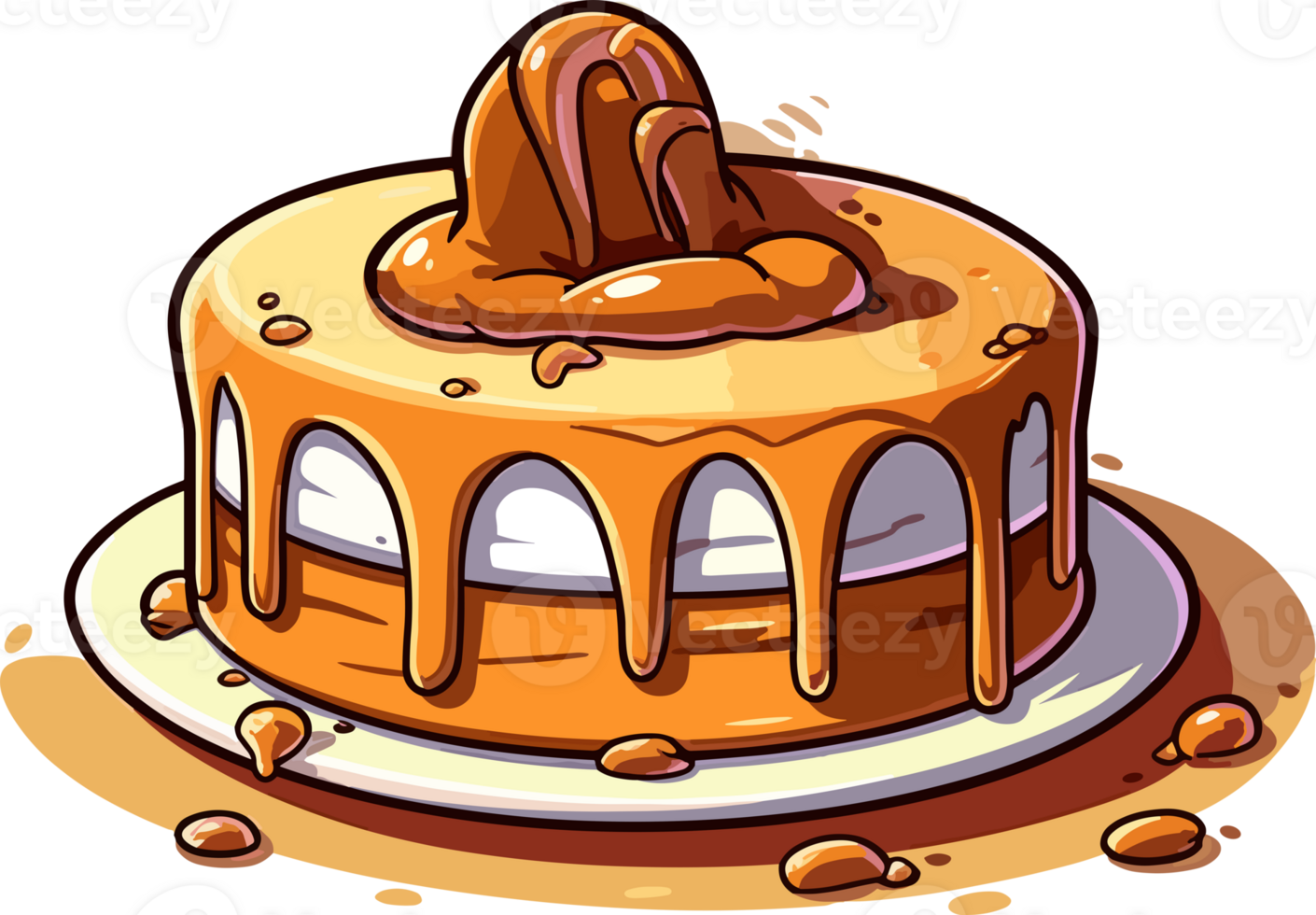 Cartoon Cake , illustration, Cute Design, Tshirt png