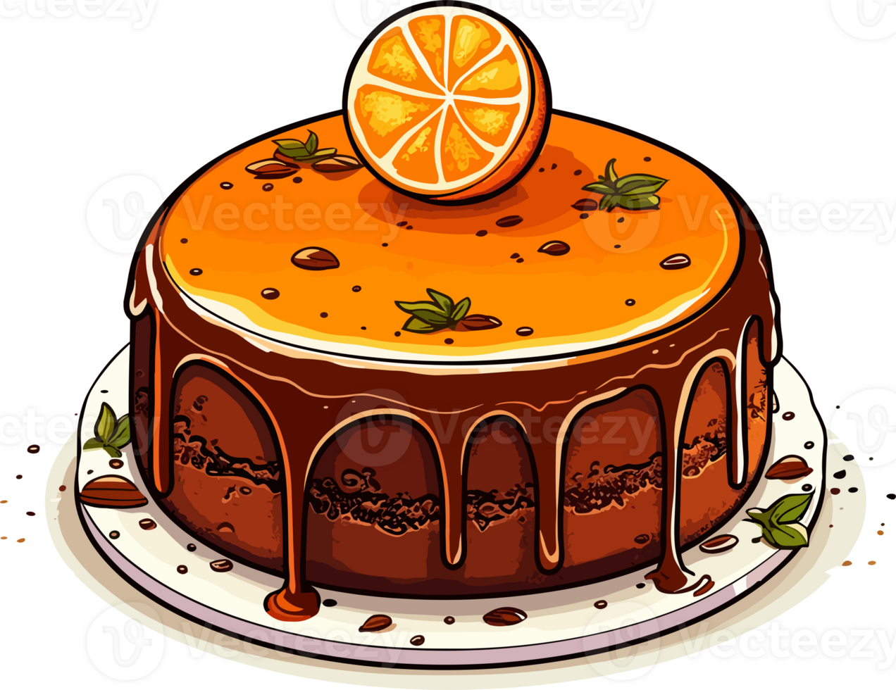 Cartoon Cake , illustration, Cute Design, Tshirt 24692423 PNG