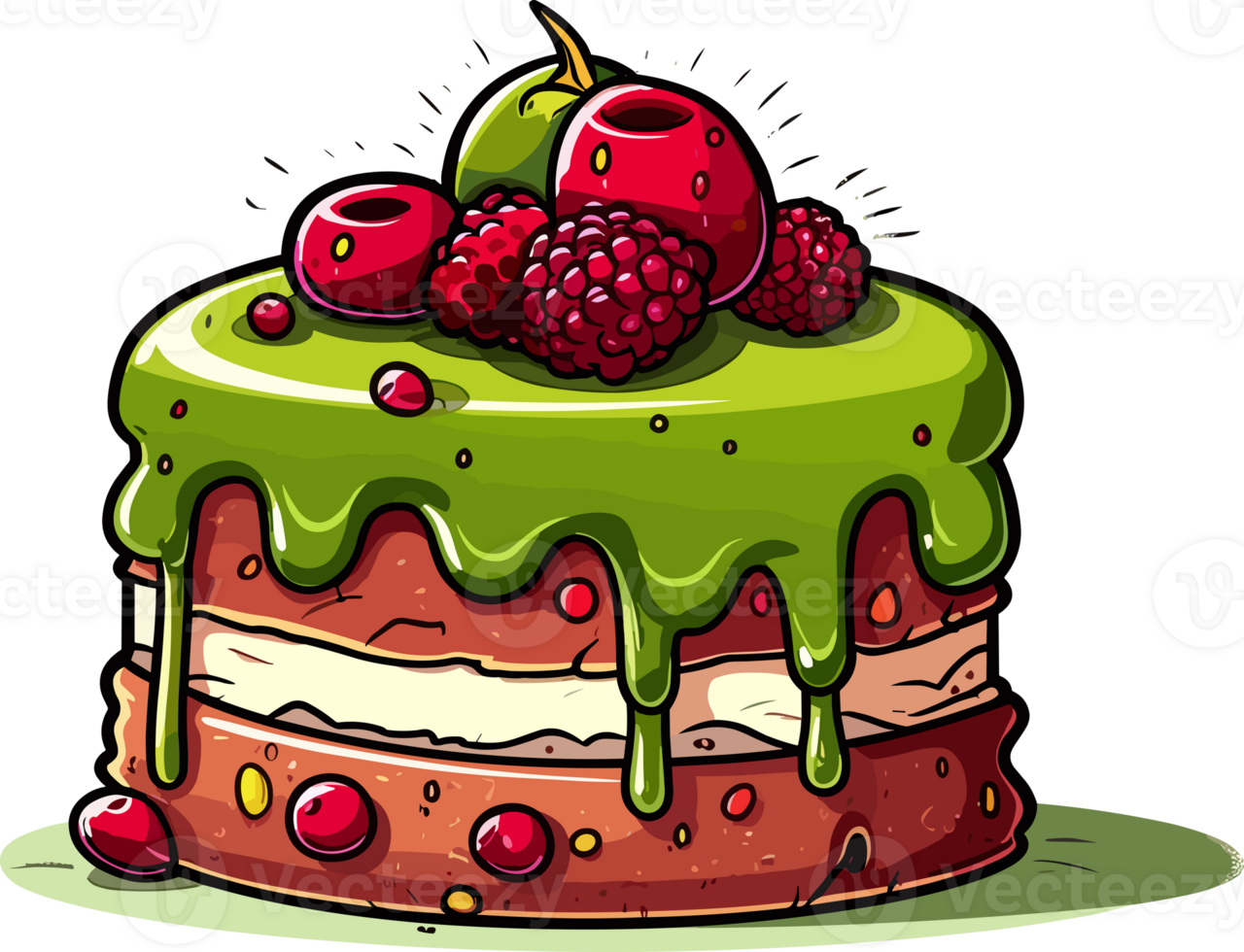 Cartoon Cake , illustration, Cute Design png