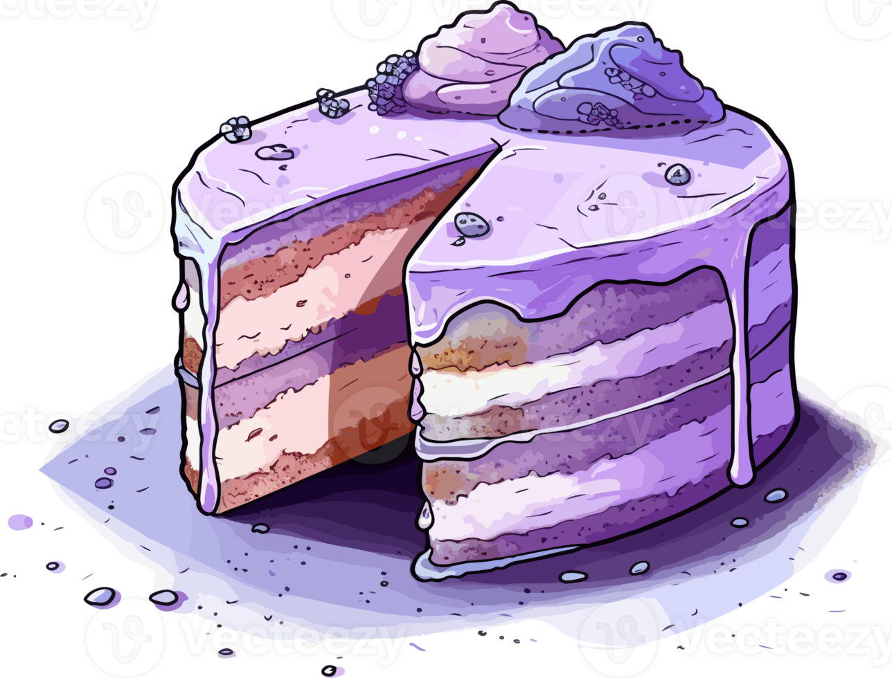 Cartoon Cake , illustration, Cute Design png