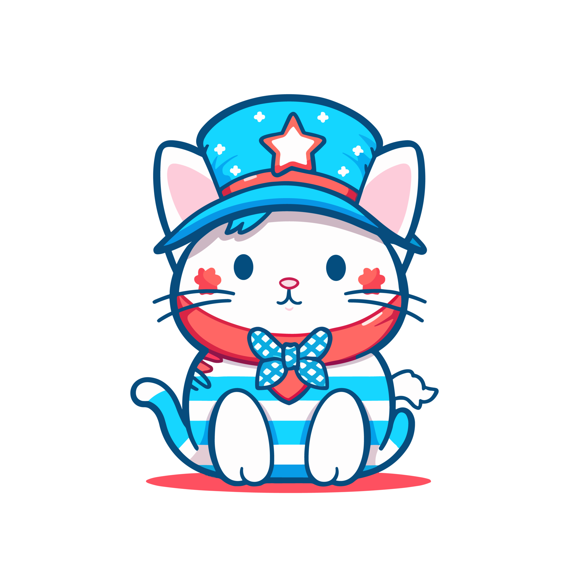 4th of July, Independence Day, PNG Cartoon, Cat 24692440 PNG