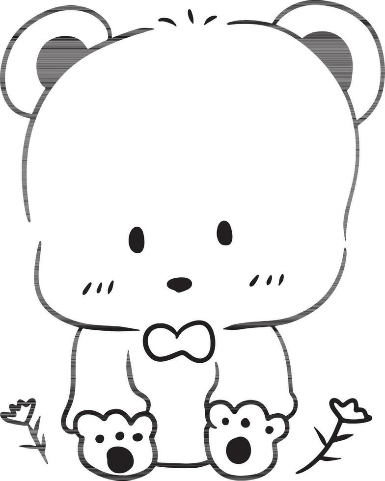 cat cartoon doodle kawaii anime coloring page cute illustration drawing character chibi manga comic vector