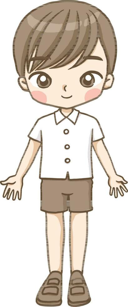 How to Draw a Manga Boy in School Uniform (Front View)