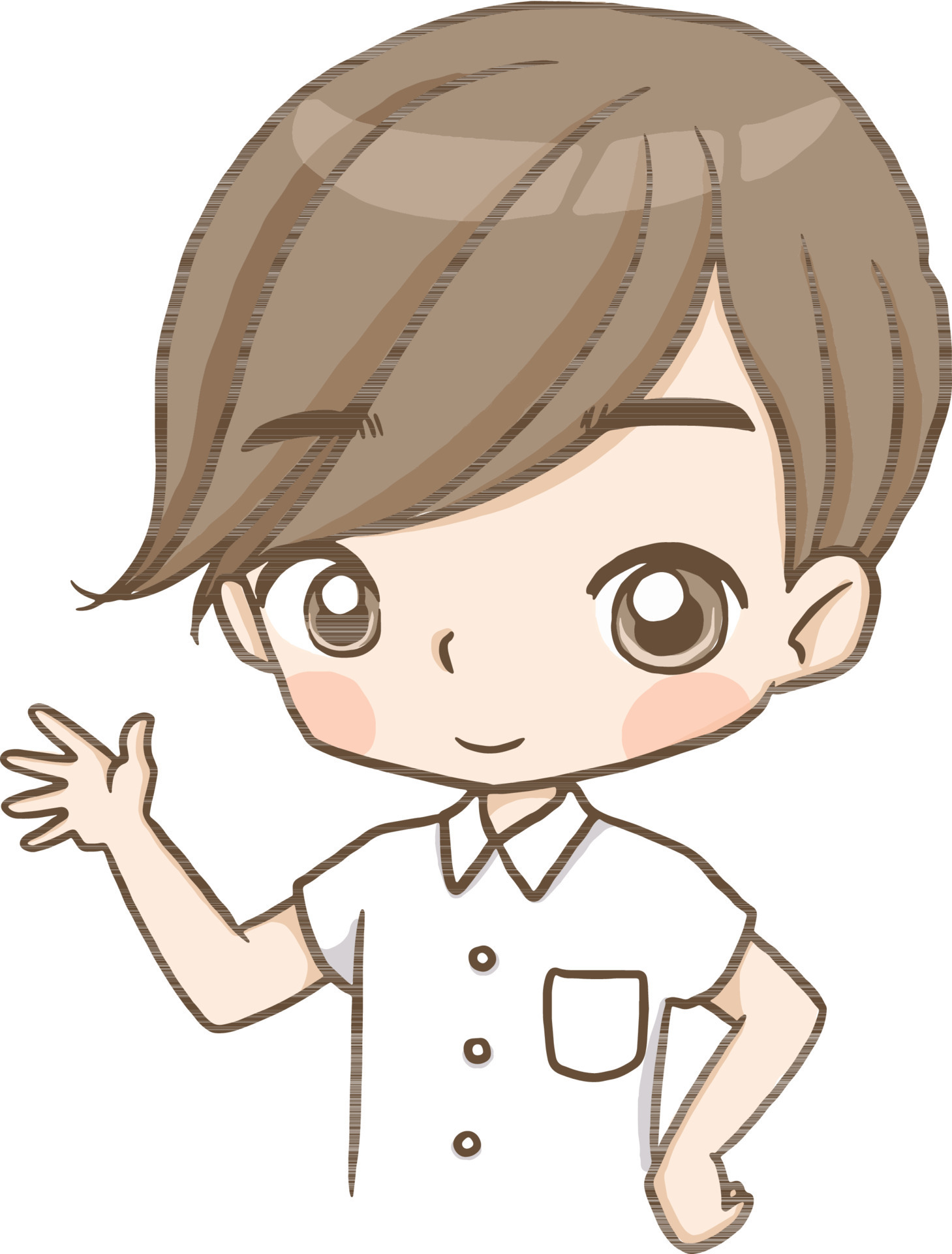 Boy profile cartoon avatar kawaii anime cute illustration clip art