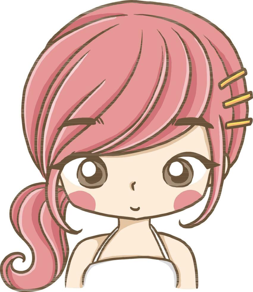 dibujos animados garabatear kawaii anime colorante página linda ilustración dibujo personaje chibi manga cómic vector