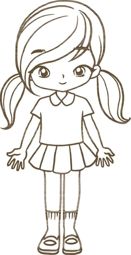 Girl cartoon doodle kawaii anime coloring page cute illustration drawing  clip art character chibi manga comic 15501581 Vector Art at Vecteezy