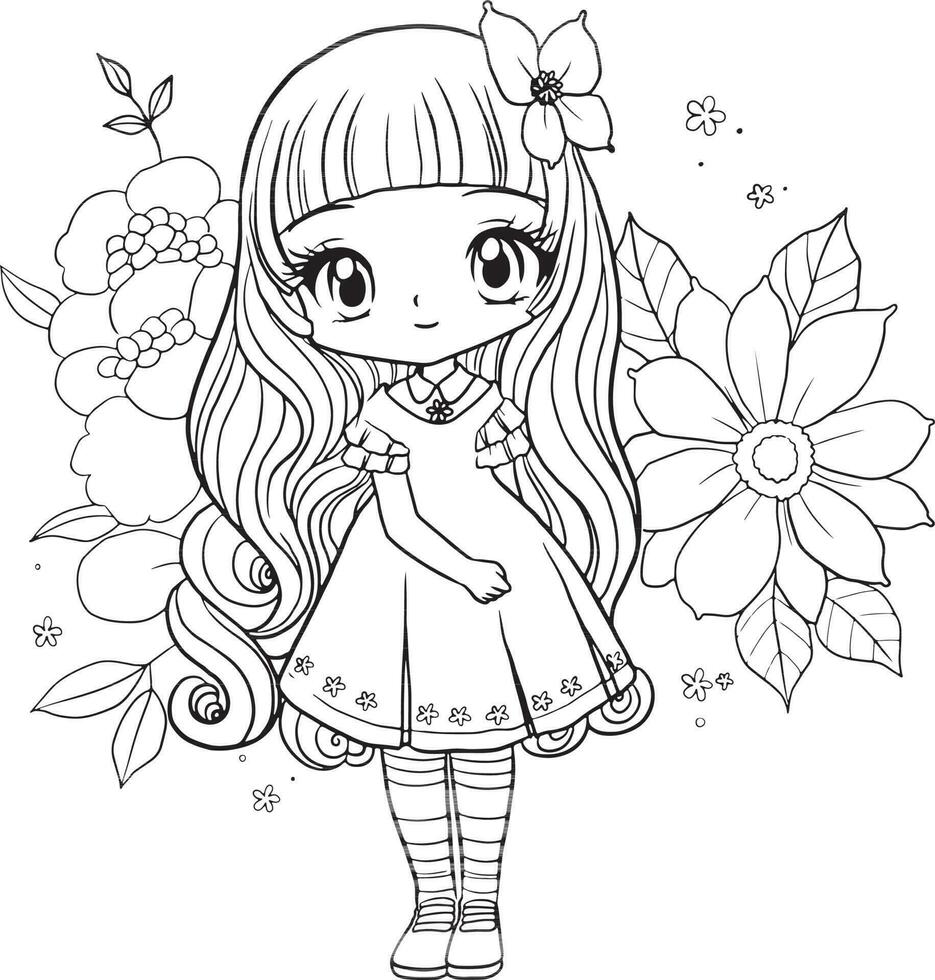 Premium Vector  Kawaii coloring pages for kids