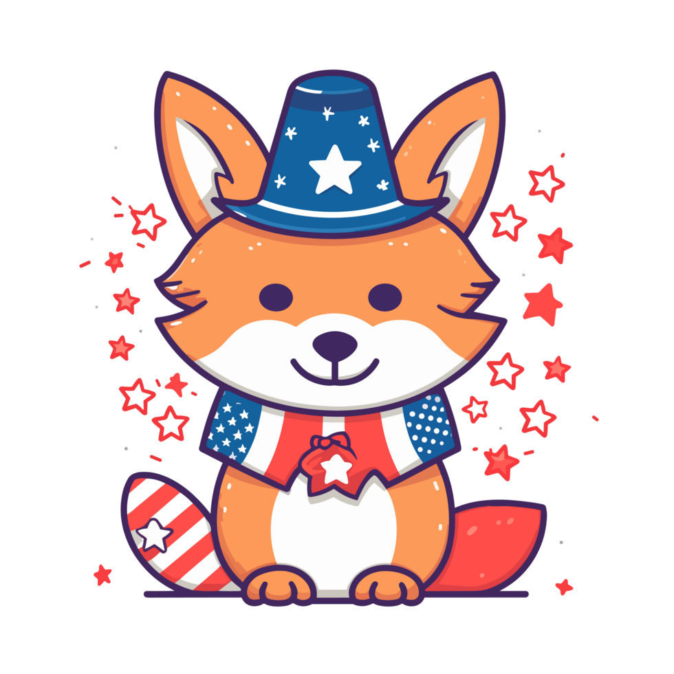 4th of July, Independence Day, PNG Cartoon,Coyote