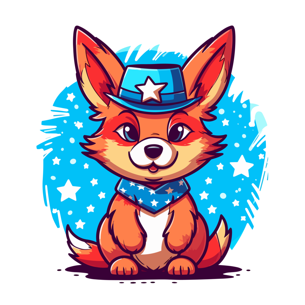 4th of July, Independence Day, PNG Cartoon,Coyote
