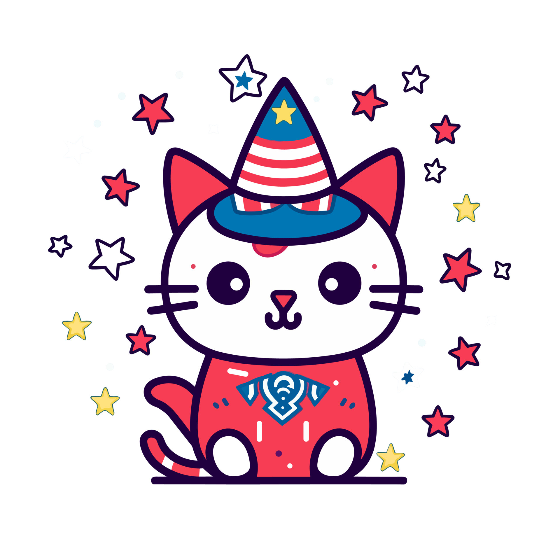 4th of July, Independence Day, PNG Cartoon, Cat 24692890 PNG