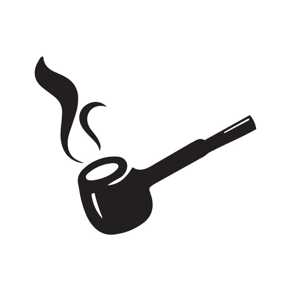 smoking pipe icon clipart logo vector