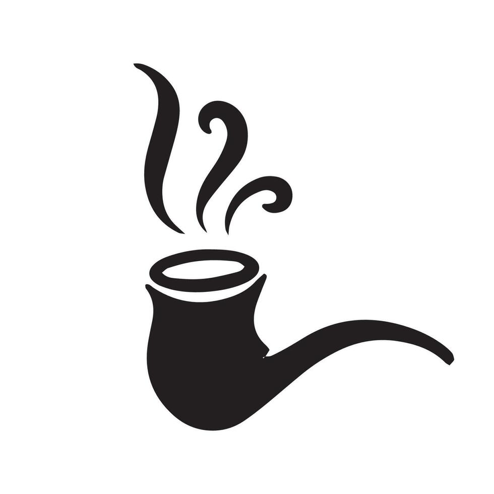 smoking pipe icon clipart logo vector