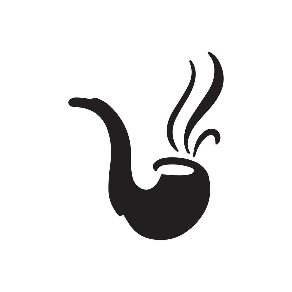 smoking pipe icon clipart logo vector