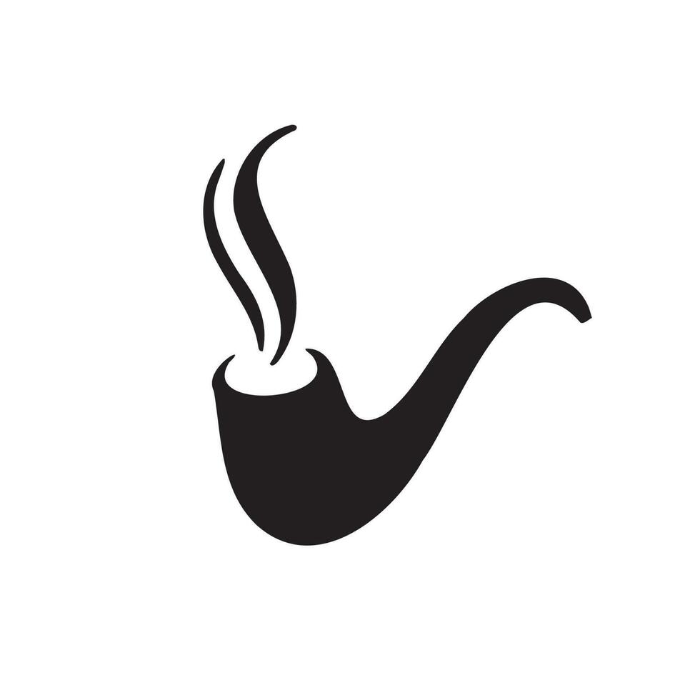 smoking pipe icon clipart logo vector