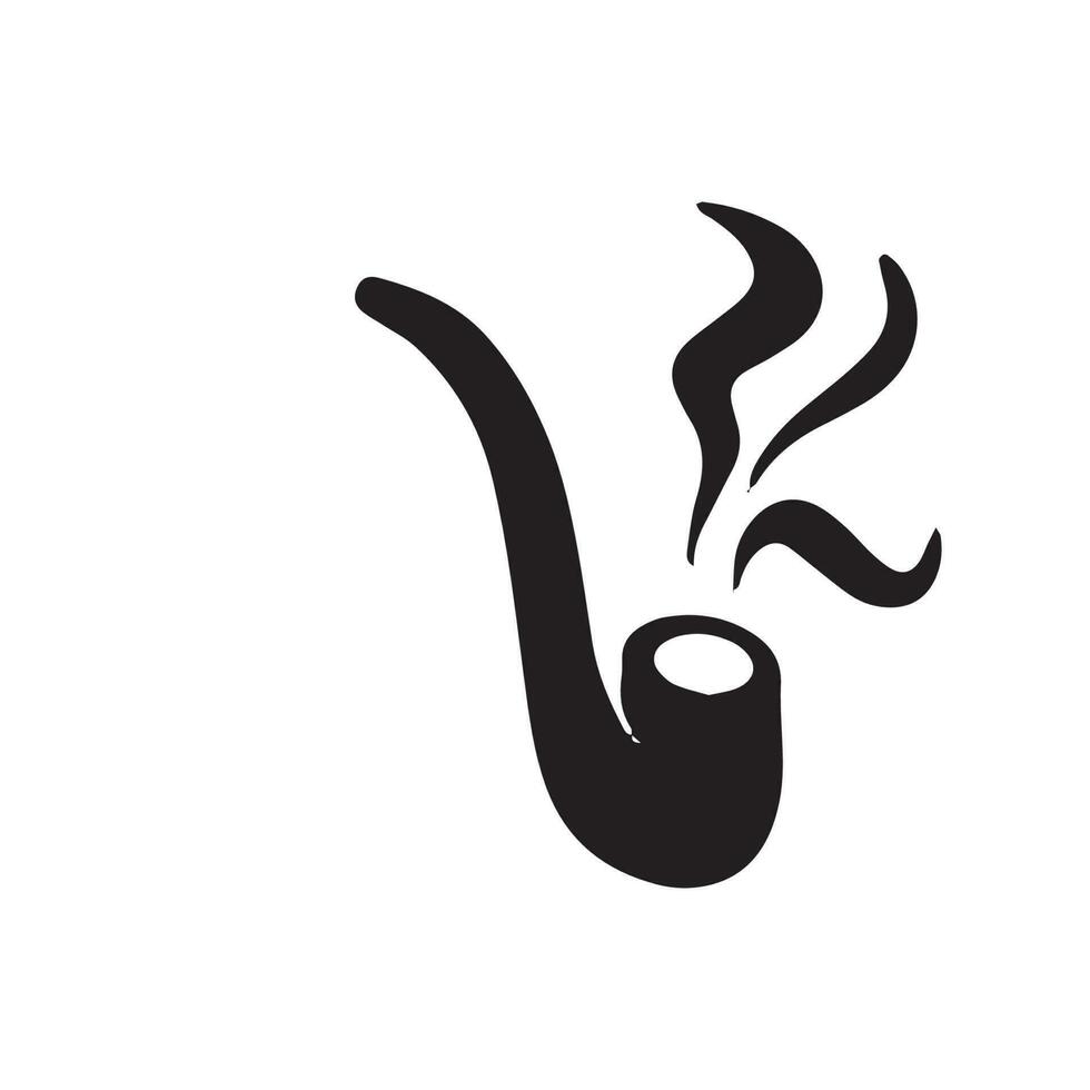 smoking pipe icon clipart logo vector