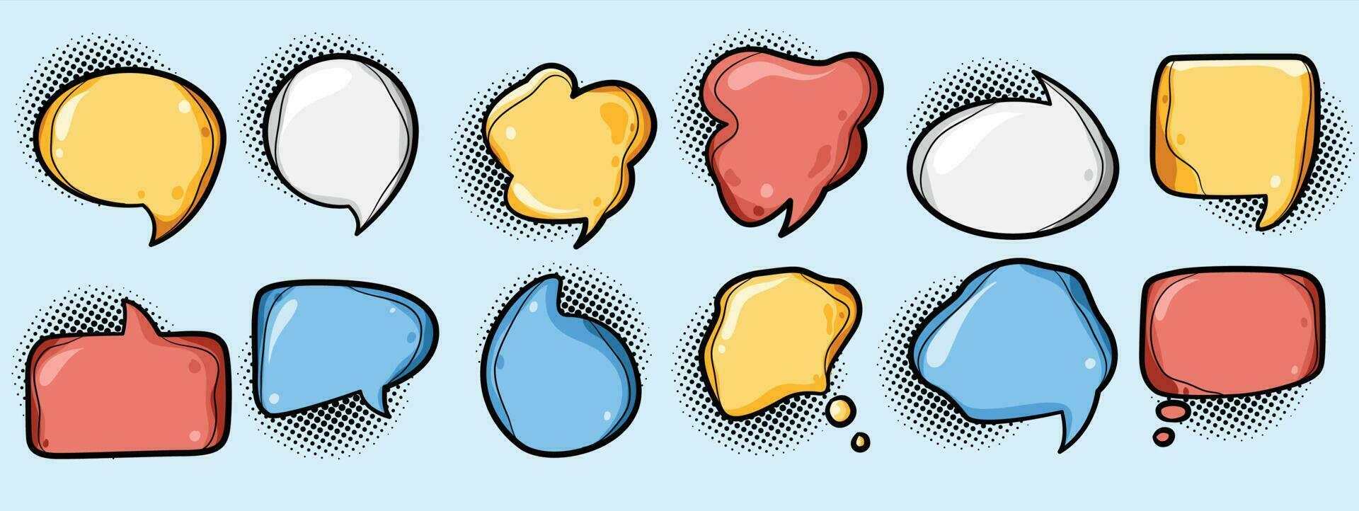 illustration balloon chat comic style vector