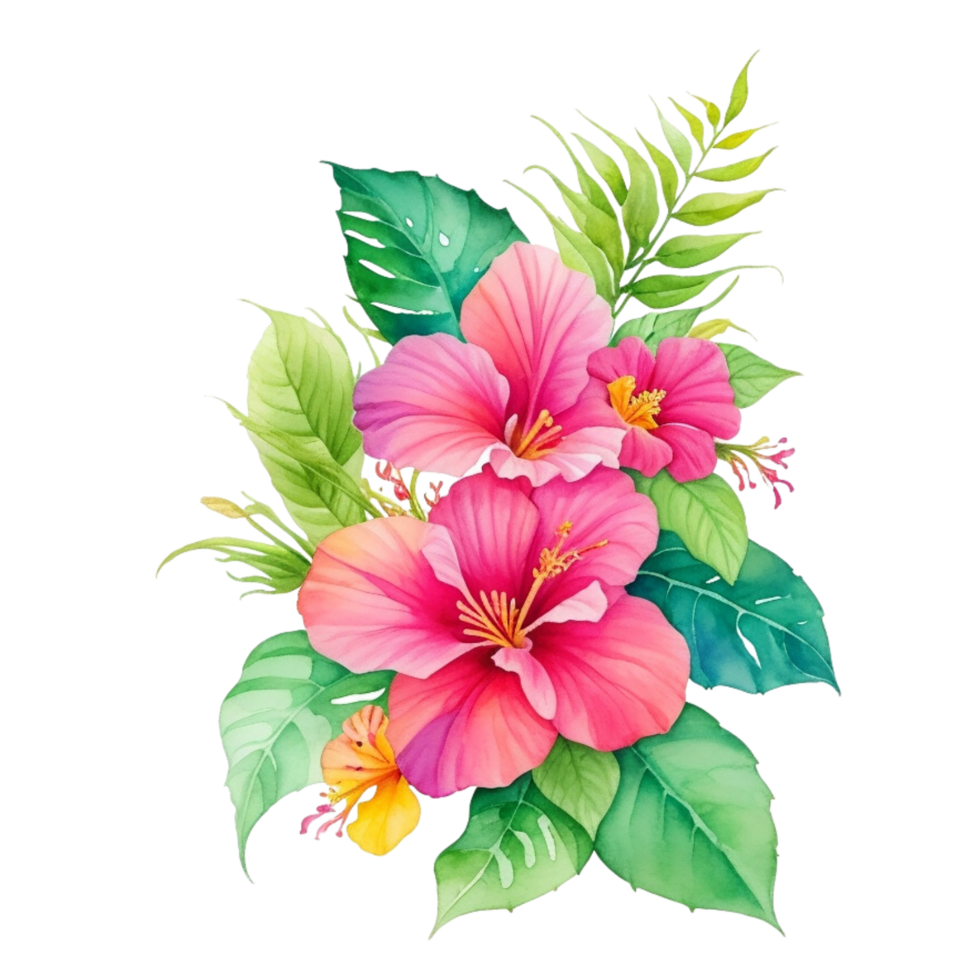 Colorful floral bouquet of botanical summer flowers for wedding, valentine anniversary, png