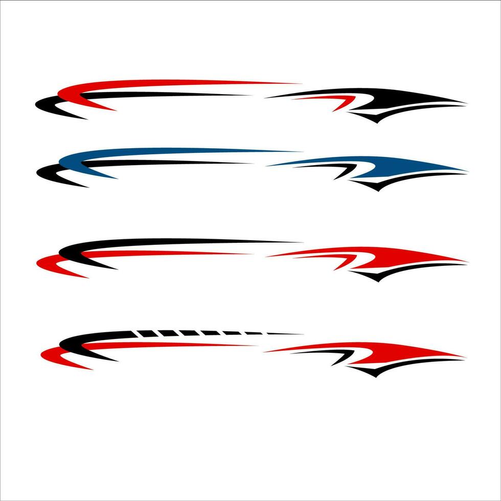 car body wrapping template sticker design vector. car modification sticker vector