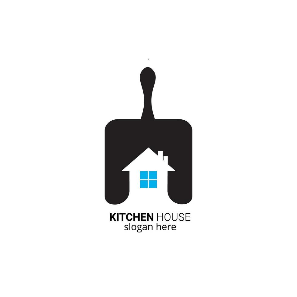 kitchen home logo design vector