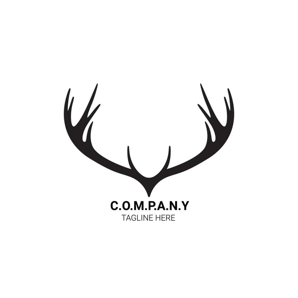 deer antlers creative logo design vector