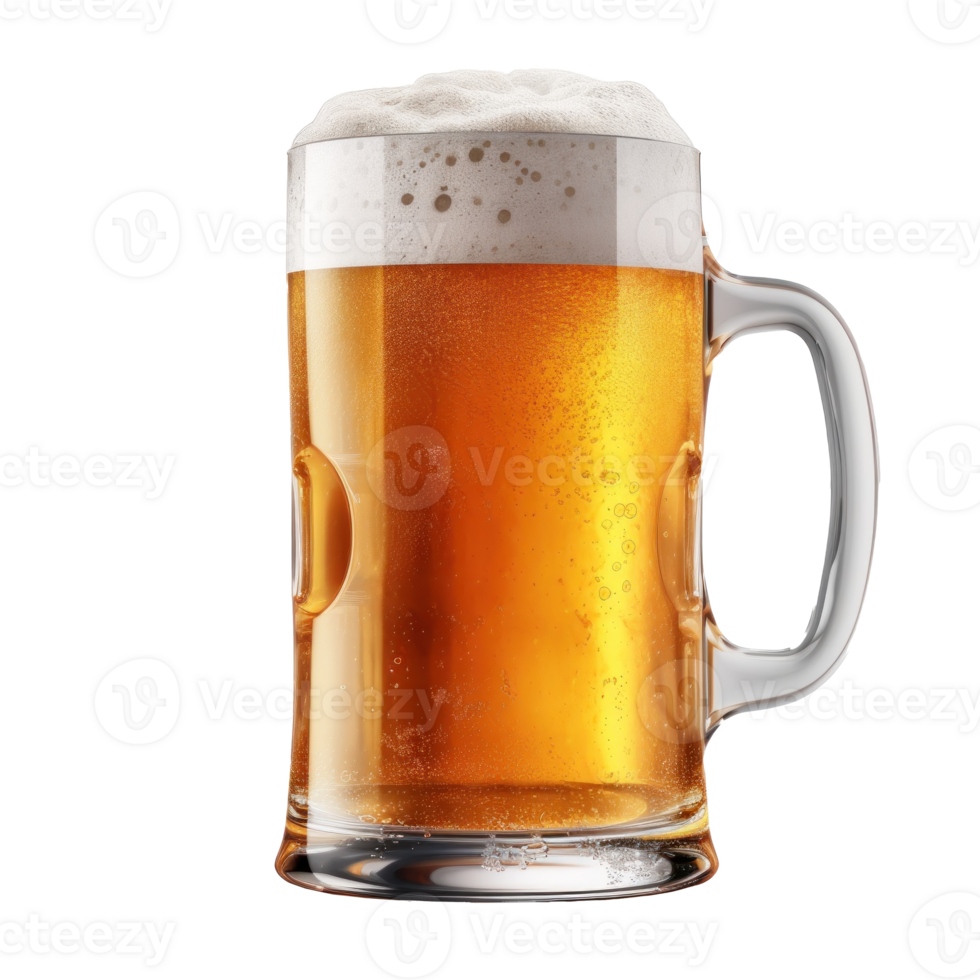 Mug fresh beer isolated. Illustration png