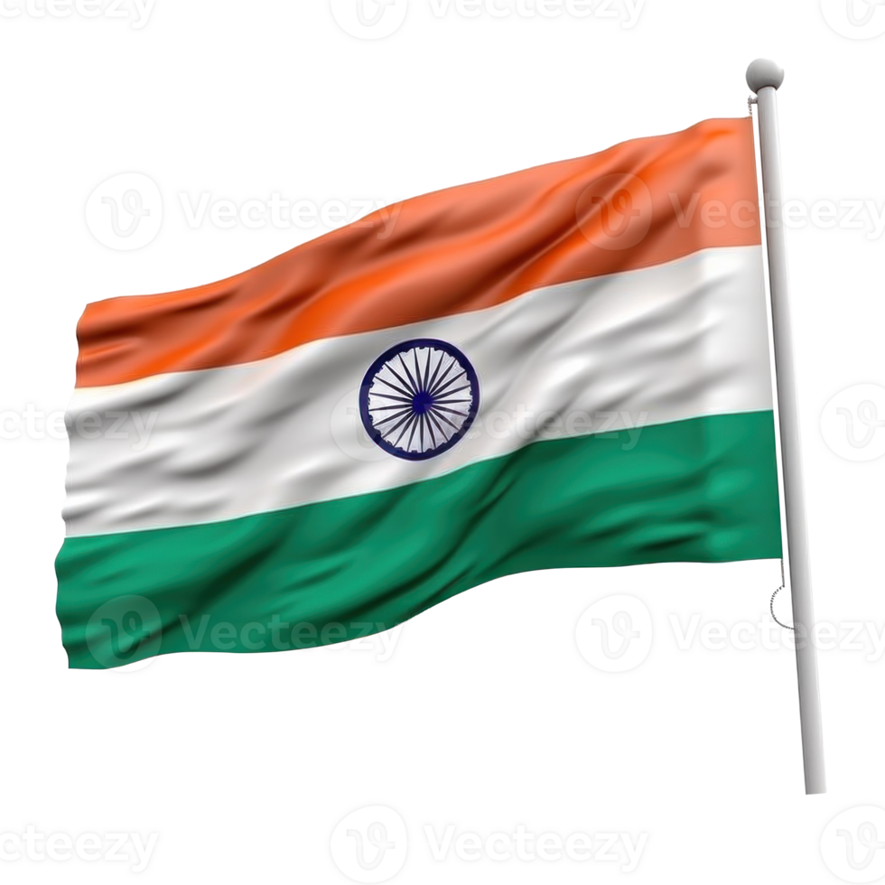 National Indian flag background. Illustration png