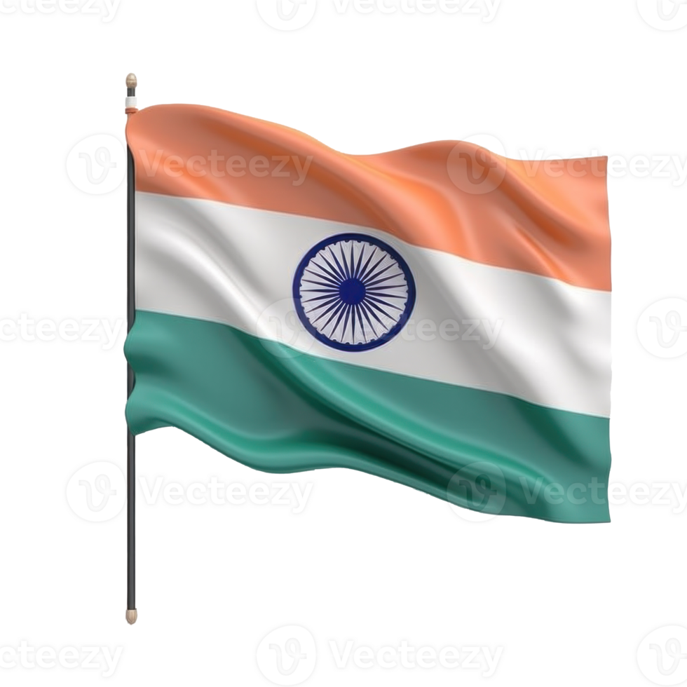 National Indian flag background. Illustration png