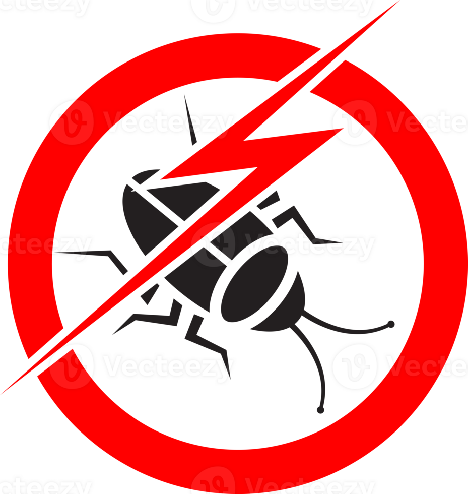insekt kackerlacka i röd förbjuder gnista cirkel. anti kackerlacka insekt tecken, skadedjur kontrollera ikon. kackerlacka skadedjur kontrollera sluta tecken png