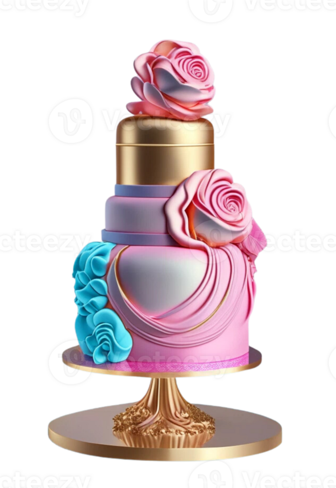 Royal Tiered Pink Princess Cake png