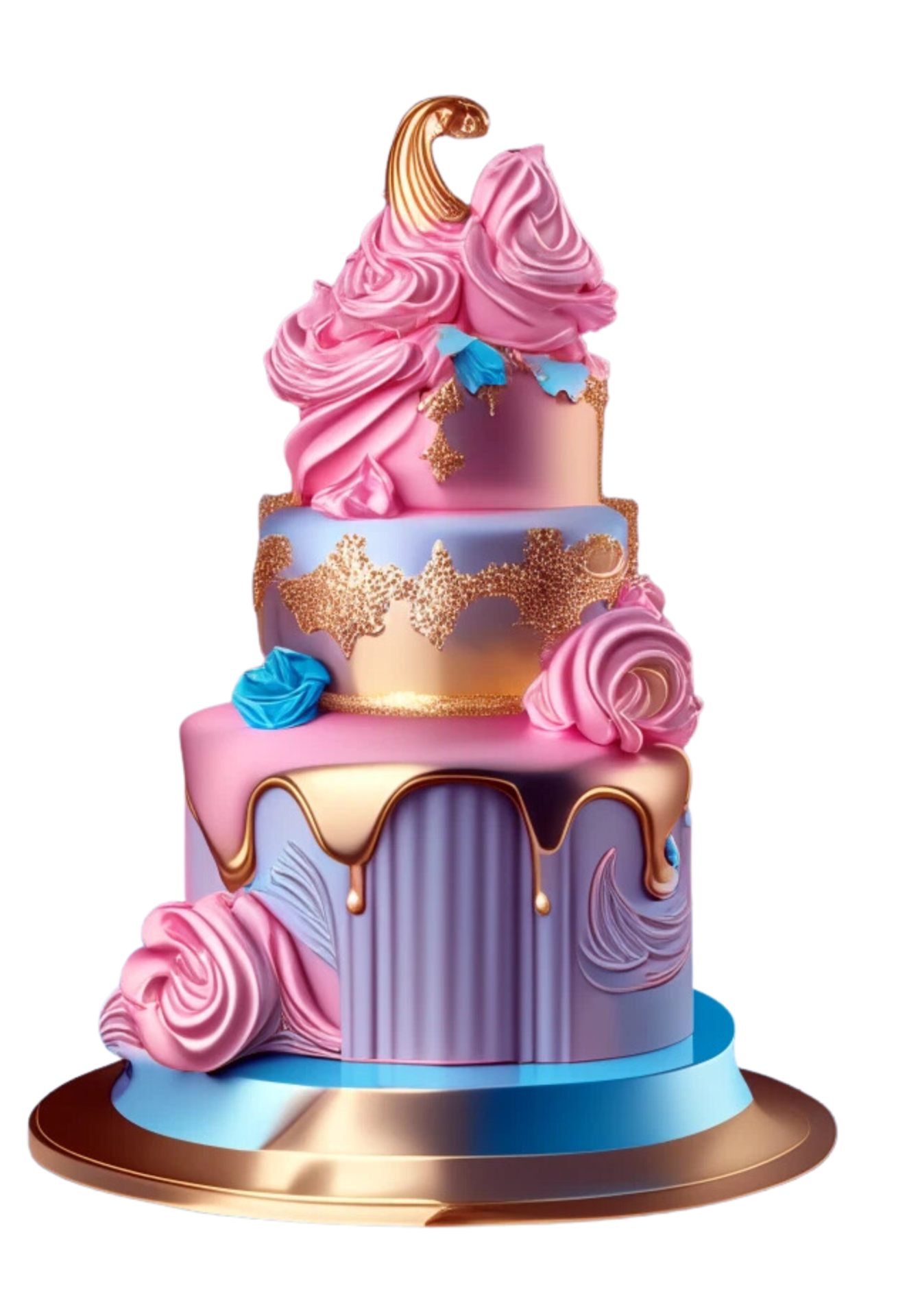 Royal Tiered Pink Princess Cake 24693372 PNG