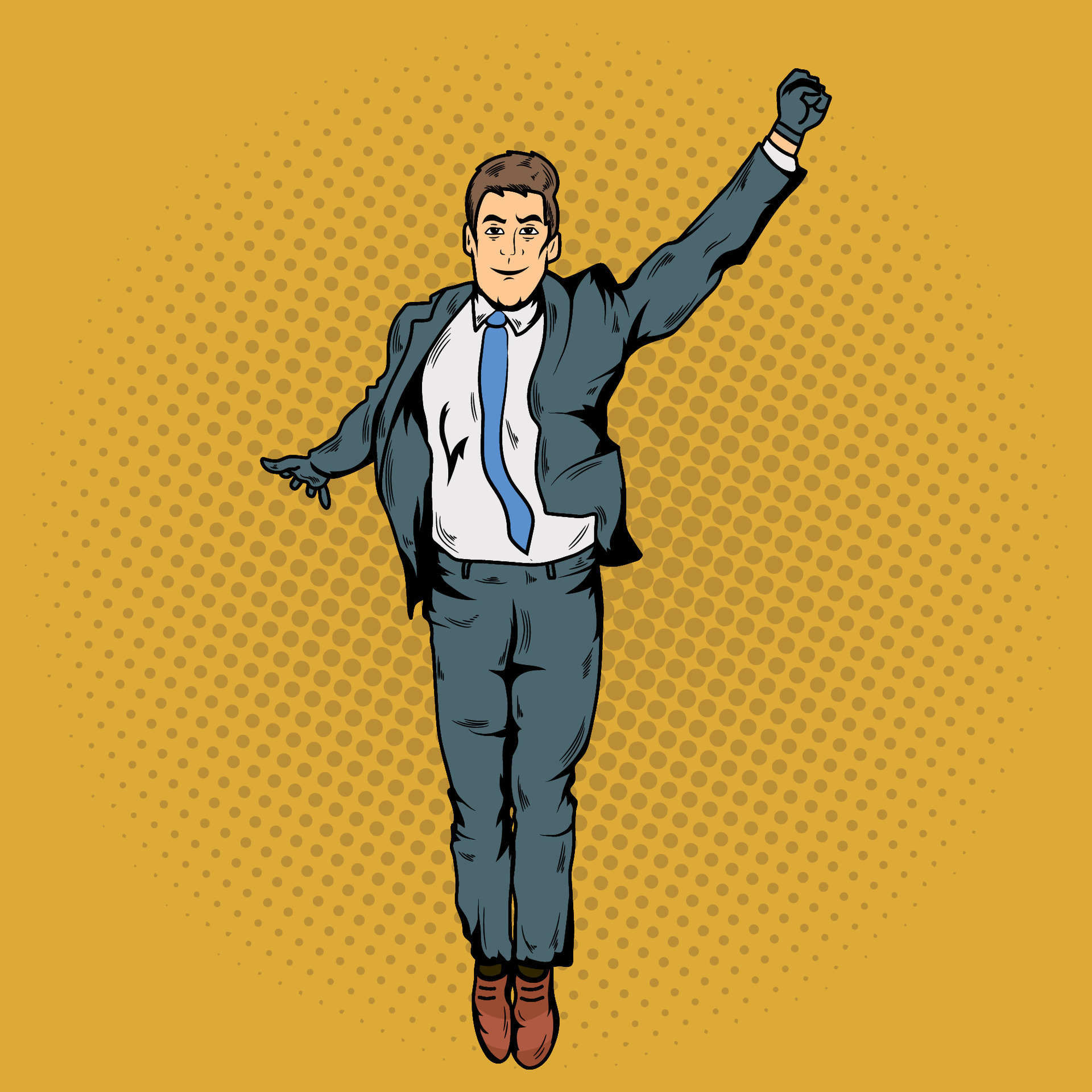 Pop Art Comic Business Man Vector Stock Illustration 24693762 Vector