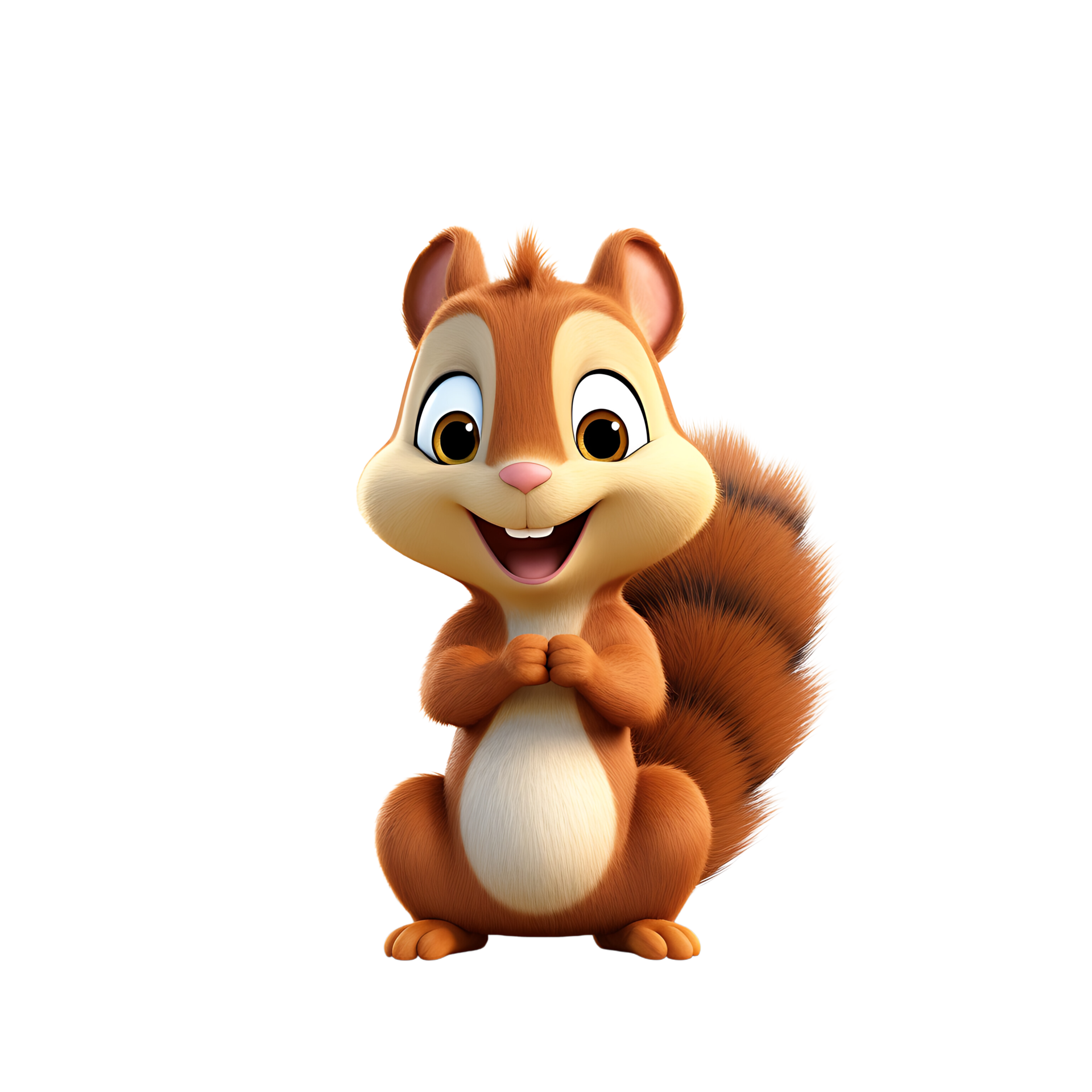 3D Realistic Cute Squirrel 24693802 PNG