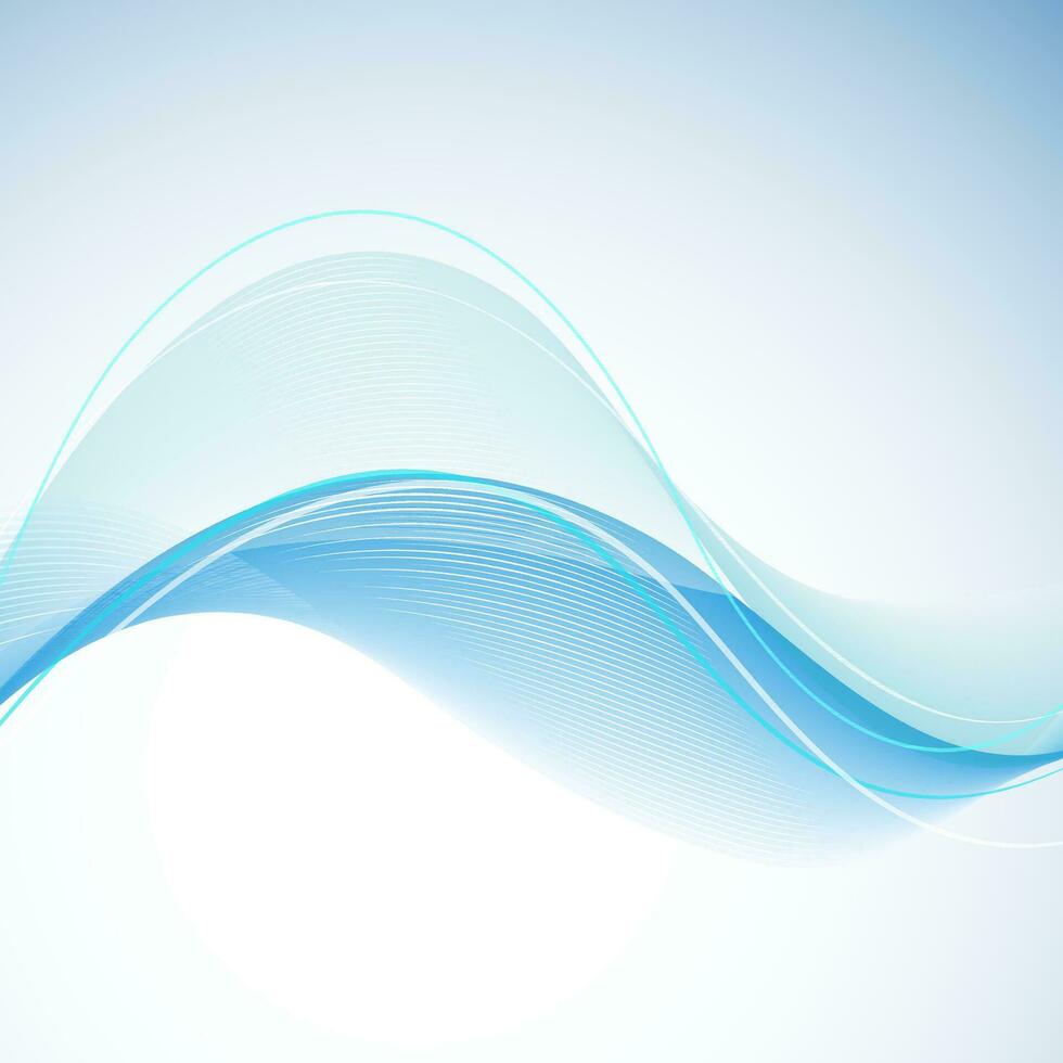 Abstract blue wave background. vector