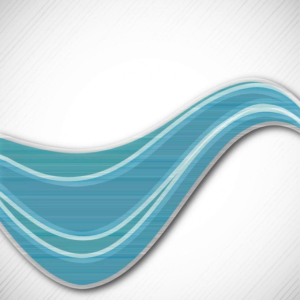 Abstract blue wave background. vector