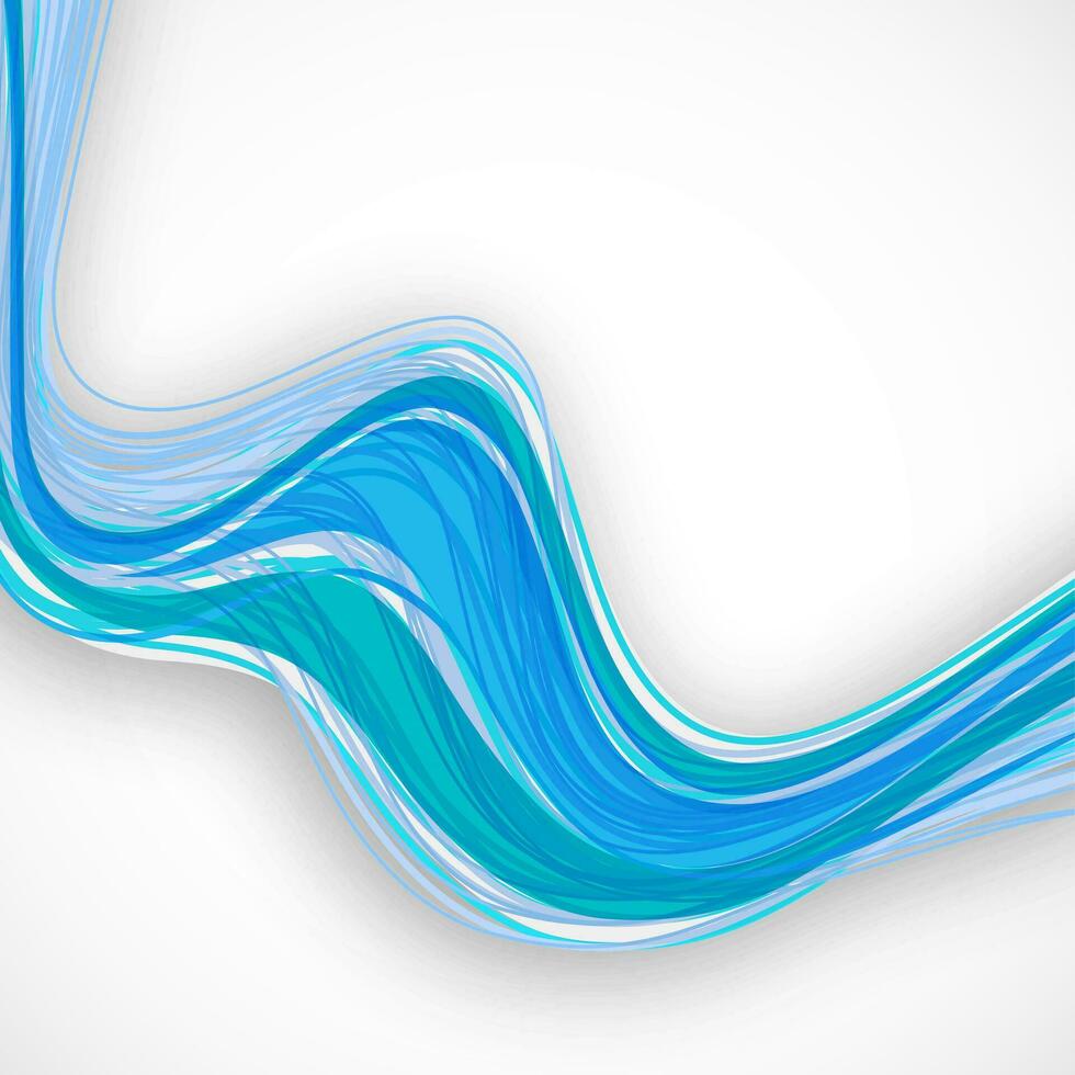 Abstract blue wave background. vector